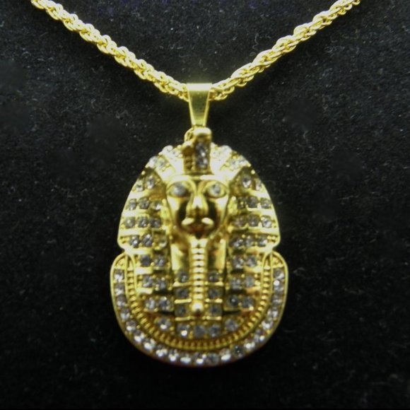 Unisex Iced Out Egyptian Pharaoh Pendant - Picture 7 of 10